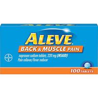 Aleve Back and Muscle Pain Tablets, Fast Acting All Day Targeted Relief for Headache, Muscle, and Back Pain, Naproxen Sodium Capsules, 220 mg (100 Count)