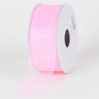 BBCrafts Light Pink Sheer Organza Ribbon 1-1/2 inch 100 Yards