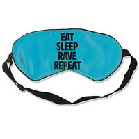 Sleep Mask, Blackout Blindfold Eye Masks, Eat Sleep Rave Repeat Eye Cover for Sleeping, Travel, Shift Work, Naps, Plane,Yoga