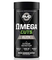 PMD Sports Omega CUTS Elite - Thermogenic Fat Burner - Zero Stimulant Omega Fatty Acid and CLA Formula for Muscle Definition and Maintenance Keto Friendly for Women and Men (180 Softgels)
