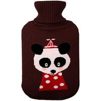 Sun Kea Classic Rubber Hot Water Bag 2 Liter Hot Water Bottle Menstrual Pain Relief Warm Bag with Cartoon Knit Cover