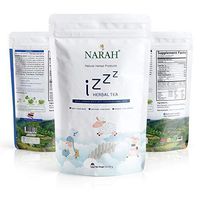NARAH IZzz Herbal Tea: Natural Remedy Aid for a Better Sleep Quality, Relax and Relieve Anxiety with Lavender, Chamomile, Butterfly Pea, Peppermint, Stevia Extract Pack of 15 Teabags