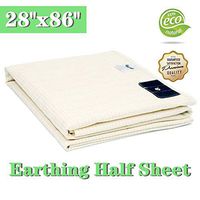 Earthing Half Sheet 28x86in Silver Conductive Grounding Mat EMF Protection Reduces Inflammation and Pain