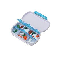 7 Day Pill Manager Portable Weekly Pills Pill Organizer Mini Pill Organizer Compartment Pill Travel Pill Dispenser and Reminder Vitamin Fish Oil Supplement