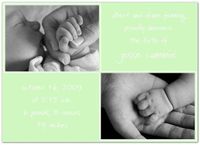 Double Double Mint Birth Announcements - Set of 20