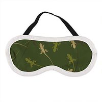 PUTIEN Sleeping Mask Personalise Custom Seamless Camouflage Pattern Lizard On Green Vector Best Comfortable Sleeping Eye Cover Great for Travel Rest and Meditation Shift Work Sleep