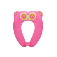 Upgraded Kids Folding Toilet Seat，Large Non Slip Silicone Pads Travel Portable Reusable Toilet Potty Training Seat Covers Liners with Carry Bag for Babies, Toddlers (Red)