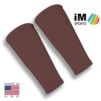 iM Sports SKINGUARDS Skin Protection Forearm Sleeves + Protects Aging or Thin Skin + UV Protection - Unisex + Made in USA - Brown - Medium/Large - Pair