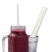 CiboWares 10.25 Inch White Wrapped Giant Paper Straws, Pack of 300