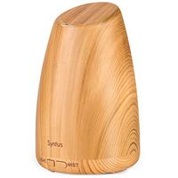 Syntus 150ML Essential Oil Diffuser Ultrasonic Aromatherapy Light Wood Grain Diffusers with Adjustable Mist Mode and Waterless Auto Shut-Off for Home Office