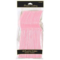 Amscan New Pink Plastic Forks, 20 Ct.