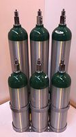 FWF Oxygen Floor Rack Hold 6 (E, D, C OR M9 Style) CYLINDERS Diameter 4.3 Made in USA