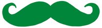 hBARSCI Mustache Vinyl Decal - 5 Inches - for Cars, Trucks, Windows, Laptops, Tablets, Outdoor-Grade 2.5mil Thick Vinyl - Green