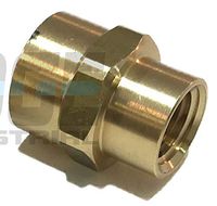 EDGE INDUSTRIAL Brass REDUCING Coupling 3/8" X 1/4" Female NPT FNPT Fuel/AIR/Water/Oil/Gas WOG