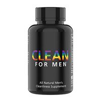 Clean for Men Fiber Supplement Support - Extra Strength, 100% Vegan Constipation Supplement & Bloating Pills - Digestive Cleanliness & Constipation Ease for Men - 60 Count