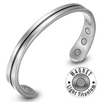 Rainso Mens Womens Light Titanium Magnetic Therapy Golf Bracelets Bangle for Arthritis Wristband Adjustable