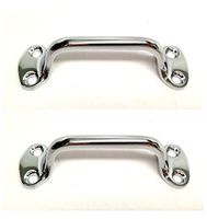 2 PCS MARINE BOAT RUST PROOF CHROME PLATED BRASS GRAB HANDLE 5.5"BY1.5" TRANSOM