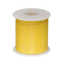 Remington Industries 22UL1007STRYEL UL1007 22 AWG Gauge Stranded Hook-Up Wire, 300V, 0.0253" Diameter, 100' Length, Yellow