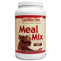 Doctor's CarbRite Diet CarbRite Diet Meal Mix - for Keto & Low Carb Diets - Gluten-Free - 12 Essential Vitamins & Minerals with Electrolytes & only 4g net Impact Carbs - Chocolate - 21 Servings