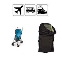 Ugthe Daily Necessities Storage Gate Check Travel Bag Buggy Baby Stroller Water Resistant Strong Storage Pouch - Black