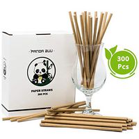 Biodegradable Paper Straws | Bulk of 300 Solid Kraft Brown Dye-Free Drinking Straws
