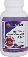 Kirkman Nu-Thera w/o Vitamins A & D - Hypoallergenic || 300 Vegetarian Capsules || Multi Vitamin with Vitamin B-6 || Tested for More Than 950 Environmental contaminants