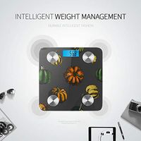 Cute Cartoon Pumpkin Scale Weight Body Scale Digital Weight Smart Weigh Tracks 8 Key Compositions Analyzer Sync with Fitness Apps 400 Lbs