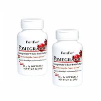 (2 Pack) Wonderful Pomegranate Softgels by FruitFast - 100% Pomegranate Concentrate Supplement - 60 Count - Non-GMO and Gluten Free - Promotes Healthy Cardiovascular Function