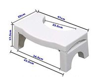 Folding Squatting Stool The Only Foldable Toilet Stool Convenient and Compact Great for Travel Fits All Toilets, Folds for Easy Storage, Use in Any Bathroom White Color