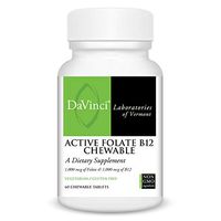 Davinci Laboratories – Active Folate B12 Chewable, Vitamin B12 and Folic Acid Supplement, 60 ct, Vegetarian