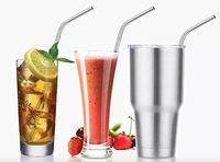 Thermotek Set of 4 FDA Approved Universal Straws for YETI,RTIC&OZARK Rambler Tumbler Cups 30 oz & 20 oz. Dishwasher Safe, Extra Long, Ergonomically Bent, Premium Quality 30&20oz (4 pc pack)