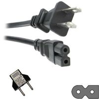 HQRP 10ft AC Power Cord Works with Toshiba 40L2400U 40L3400U 50L1400U 50L2400U 50L3400U L1400 L2400 L3400 32L1400U 40L1400U Philips Sharp LED LCD HDTV Smart TV Mains Cable + HQRP Euro Plug Adapter