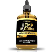 iVitamins Hemp Oil Drops for Pain and Anxiety : 15,000mg : May Help with Stress, Inflammation, Pain, Sleep, Anxiety, Depression, Nausea and More : Hemp Extract : Rich in Omega 3,6,9