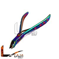 LAJA IMPORTS Titanium Coated Cuticle Nipper, Multi-Color, 4 INCH