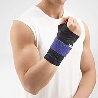 Bauerfeind - ManuTrain - Wrist Support - Relieves Strain and Stabilized During Movement - Left Wrist - Size 6 - Color Black
