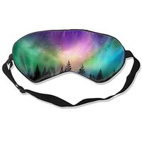 Colorful Northern Lights Silk Eye Mask with Adjustable Strap,Super Soft Comfortable Night Sleep Mask,Light Blocking Blackout Eye Cover Blindfold for Sleeping Travel Women Men