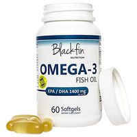 Blackfin Nutrition’s Omega-3 Fish Oil Dietary Supplement Softgels are Packed with 1400 mg of EPA/DHA Essential Omega-3 Fatty Acids per Serving, are GMO Free, and Enteric Coated to Prevent Fish Burps.