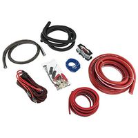 DS18 AMPKIT0 0 Gauge Amp Kit Amplifier Install Wiring 1/0 Ga Pro Installation Cables, 3000 W (1/0 Gauge)