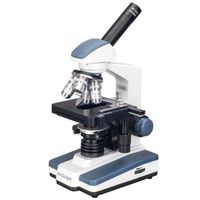 AmScope M620B Compound Monocular Microscope, WF10x and WF20x Eyepieces, 40x-2000x Magnification, Brightfield, LED Illumination, Abbe Condenser, Mechanical Stage, 110V