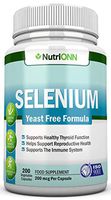 Selenium - 200mcg - 200 Vegetarian Capsules - Yeast Free Formula - Essential Trace Mineral - Pure Selenium (l-Selenomethionine) Supplement - Great for Thyroid, Cardiovascular Health and Immune System