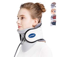 LEAMAI Standard Cervical Neck Traction Device - Adjustable Neck Stretcher Collar for Home Traction Spine Alignment -(C02,White)