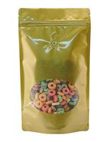 BAP 16 oz Gold Window Stand up Pouch with Valve for Coffee