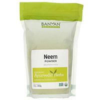 Banyan Botanicals Neem Powder – Organic Neem Leaf Powder – Azadirachta Indica – for Clear Complexion & Healthy Skin, Hair, Blood, Lymph, Liver & More* – 1lb. – Non-GMO Sustainably Sourced Vegan