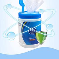75% Alcohol Wipes 60 Pieces of Disposable Disinfection Cleaning Wipes Hand Sanitizer Mobile Phone Keyboard Refrigerator Outdoor Wipes