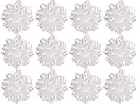 PMU Gift Bows Confetti, Medium, White (12/Pkg) Pkg/1