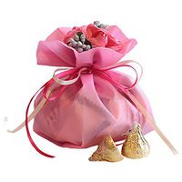 20pcs Drawstring Organza Welcome Wedding Bags, Candy Buffet Bags, Favor Bags Jewelry Christmas Party Favor Gift Packaging Bags (3x3x3.6")