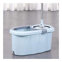 Broom and Dustpan with Long Handle Telescopic Upri Microfibre Detachable Extendable Handle Mop and Buckets Sets Stainless Steel Disc Dual Drive Spinning Mop Home Kitchen Living Room Clean Tools