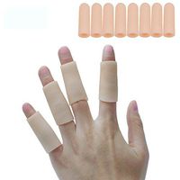 Sumifun Gel Finger Cots, (8 PCS) Finger Protector Support Finger Sleeves Great for Basketball, Moisturize & Heal Dry, Cracked fingertips