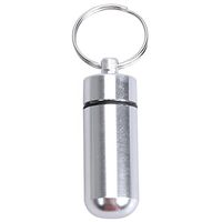 WinnerEco Waterproof Sealing Aluminum Alloy Pill Medicine Box Case Holder Container Keychain Container (Silver)