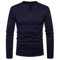 Triskye Shirt for Men Slim Fit Long Sleeve, Men's Comfort Long Sleeve T-Shirt Underscrub Tee Navy